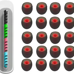DEFENDER HUB Silicone Rubber Earbuds Tips, Eartips, Earpads ( 20 Pcs ) , ONE Cable Protector In The Ear Headphone Cushion-image-12