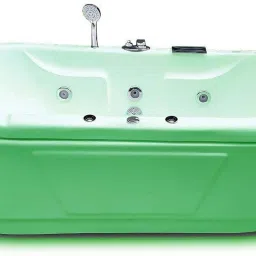 Intimate 6 Feet Acrylic with Jacuzzi Massage, Bubble Bath, Back Massager and Filler System - Green Free-standing Bathtub-image-45