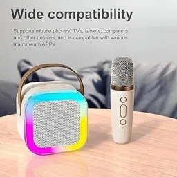 TECHMAZE K12 Speaker Machine Bluetooth-Compatible Wireless Karaoke Mic Speaker k10 10 W Bluetooth Speaker image 4