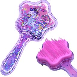 3D Unicorn Star Glitter Massage & Hair Brush Comb for Girls-picture-15