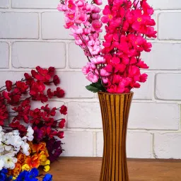 Combo Of Baby Pink And Dark Pink Orchids Flower Bunch For Home Decoration (Pack Of 2) Pink, Red Orchids Artificial Flower-image-68