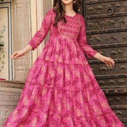 Printed Viscose Rayon Stitched Anarkali Gown-image-94