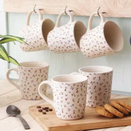 miah decor Jason 300ml Grey & Blue (Set of 6) Ceramic Coffee Mug-picture-35