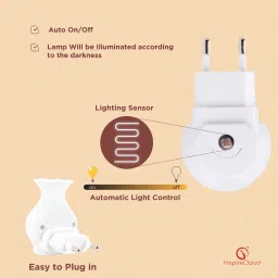inspirecloud auto ON/Off Sensor Mushroom Shape LED- Multicolor Light Illuminated and Flowers Night Lamp image 5
