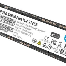 HP EX900 Plus NVMe Gen3.0 x 4.0 PCIe 3D NAND M.2 512 GB Laptop, Desktop, All in One PC's Black M.2 Internal Solid State Drive (SSD) (SSD S750 2.5")-0