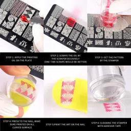 oletsun 3D Easy to used Nail Seal Stamp,Silicone Nail Art Stamper Heads French Tips-picture-37