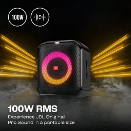 JBL Partybox Encore Essential, Dynamic Light Show ,6Hrs Playtime,Built-in Powerbank 100 W Bluetooth Party Speaker image 4
