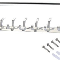 Towel Rod & Hanger (24 Inch - Chrome Finish)(30 Cm - Wall Hanger) 24 inch 2 Bar Towel Rod-image-23