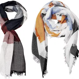 Self Design Pure Cotton Men Multicolor Stole-image-13