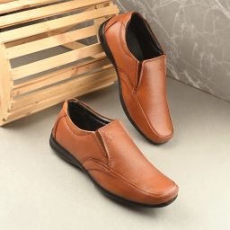 Genuine Leather Formal Shoes Light|Comfort|Trendy|Premium Shoes Slip On For Men-image-87