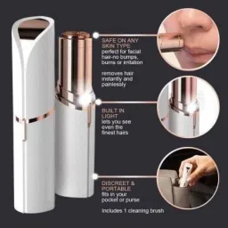 Antoj Face Hair Remover Upper Lip, Chin, Cheeks, Eyebrow Trimmer Shaver Machine Cordless Epilator-image-42