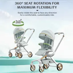 staranddaisy Stroller / Pram for Baby with 3 Recline Position & 5 - Point safety harness Stroller image 3