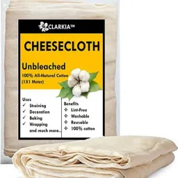 Best Cheese Cloth, unbleached Muslin Cloth Paneer Dahi ka Kapda Off White Collapsible Strainer-18