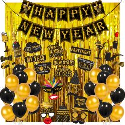Happy New Year Party Decorations Supplies,New Year Decorations Set - Set of 56-image-46