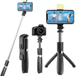 Rangwell Bluetooth Remote Selfie Light 3in1 Selfie Stick Tripod Stand All Phones Camera Tripod Kit, Tripod, Monopod Kit-25