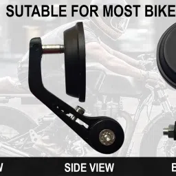 pious Manual Rear View Mirror For Royal Enfield Universal For Bike image 2