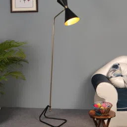 sapphire Florence Brass Iron Shade Club Floor Lamp With Iron Base-picture-24