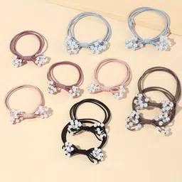 OOMPH Set Of 10 Beaded Ponytail Holders image 1