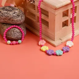 Jewelz Beaded Necklace & Bracelet Set-98
