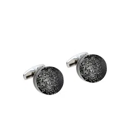 Alvaro Castagnino Grey & Black Cufflinks-image-60