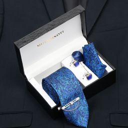 MUTAQINOTI Men Silk Necktie Accessory Gift Set-image-99