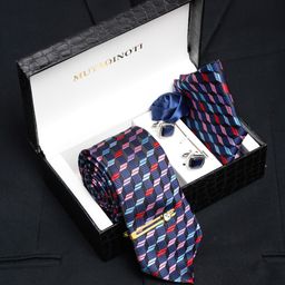MUTAQINOTI Men Silk Necktie Accessory Gift Set-image-64