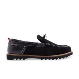 Paragon Men Black Colourblocked Suede Boat Shoes-10