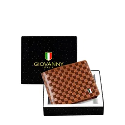 GIOVANNY Men Checked Two Fold Wallet-1