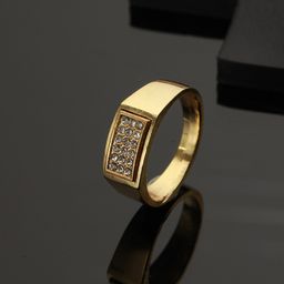Bold by Priyaasi Men Gold-Plated American Diamond-Studded Finger Ring-image-48