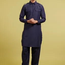 Diwas by Manyavar Men Regular Kurta with Patiala-picture-56