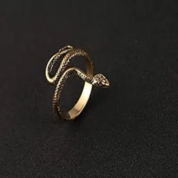 UNIVERSITY TRENDZ Gold-Plated Snake Adjustable Snake Finger Ring-26