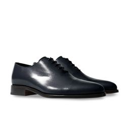 Rapawalk Blue Handcrafted Standard Width Leather Oxfords-image-90