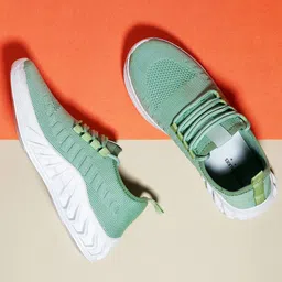 Tokyo Talkies Women Woven Design Comfort Insole Textile Contrast Sole Sneakers-17