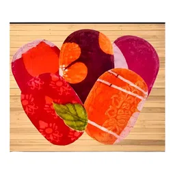 Supreme Home Collective Red & Brown 5 Pcs Printed Anti-Skid Doormats-image-92