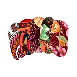 Supreme Home Collective Brown & Red 5 Pieces Printed Velvet Anti-Skid Doormats-image-59
