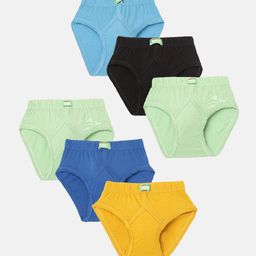 Lux Cozi Kids Pack Of 6 Assorted Anti Odour Cotton Basic Briefs-38