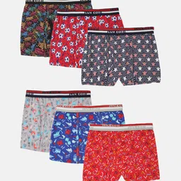 Lux Cozi Boys Pack of 6 Printed Assorted Trunks-image-98