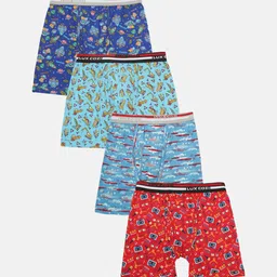 Lux Cozi Boys Pack of 4 Assorted Printed Moisture-Wicking Trunks-image-14