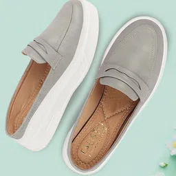 FAUSTO Women Round Toe Lightweight Penny Loafers-55