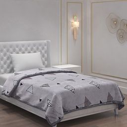 Monte Carlo Grey & Black Geometric AC Room 120 GSM Single Bed Comforter-31