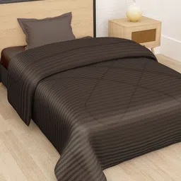 Story@home Brown Striped Ac Room Reversible Single Bed Comforter-image-32