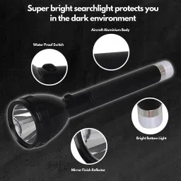 ot super 1 Km Lithium Long Range Led Light & Dual Battery Torch image 2