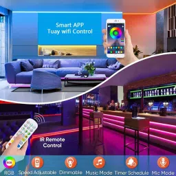 Shivay Creation 5 Meter RGB Neon Strip Lights with Mobile App and Remote Controlled Light Strip image 3
