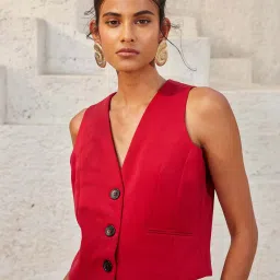 Solid Women Waistcoat-image-19