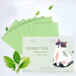 Oil Blotting Sheets 100 Sheets Green Tea Oil Absorbing Tissues Paper-image-48