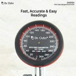 Dr. Odin OAS104 Aneroid Sphygmomanometer Palm Type Precision with Durable Cuff, Portable Design for Professional and Home Use Bp Monitor image 4