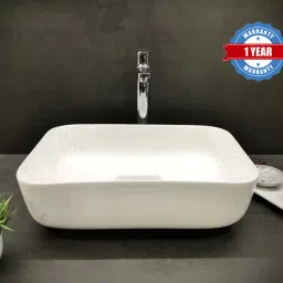 Ultra Premium Designer Ceramic Wash Basin(M-White) (18*13*5)(White) Table Top Basin-image-51