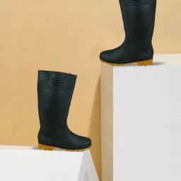 Sg-92 Lightweight Pvc Gumboots | Yellow Sole|ce Marked As Per European Standards Boots For Men-image-24