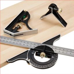 Inditrust 12" 300mm Sprit Level Combination Square with GLOVES Protractor Iron Cast Tri- Square Angle Ruler Machinist Measuring Tool Set - Multicolor image 5