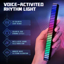 RHONNIUM Upgraded 32 Bit Colorful Sound Pickup Ambient Lights with App Control Smart Sensor Light image 3
